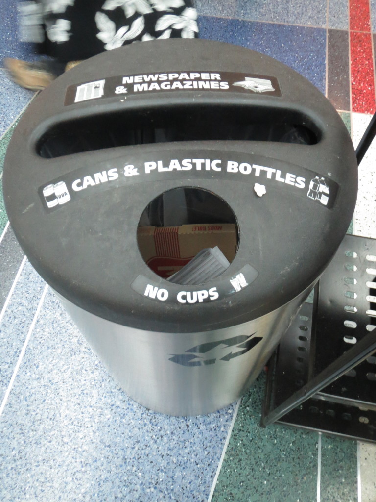 PDX Airport Recycling Can